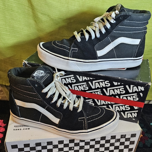 Vans ComfyCush SK8-Hi Black White Lace Up Lightweight Top Unisex Sneakers Shoes - Picture 3 of 12